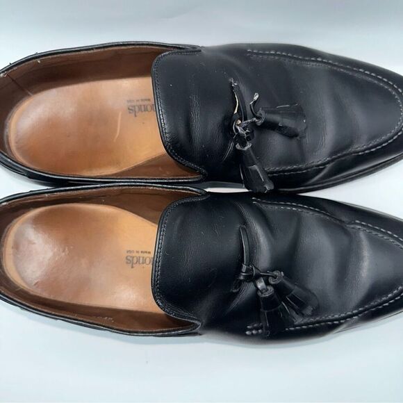 Allen‎ Edmonds Mens Saratoga Grayson Tassel Shoes 10.5D Black Leather Loafers main image 9